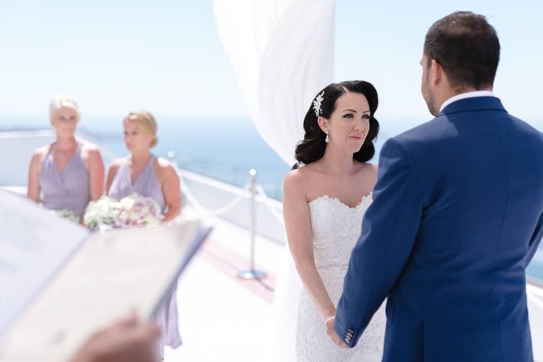 Santorini GEM Cliff side wedding in santorini